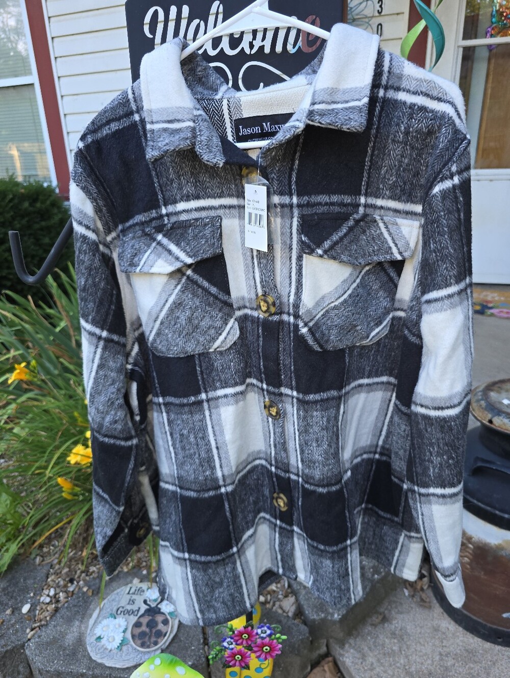 NWT Jason Maxwell Ladies Flannel Shirt